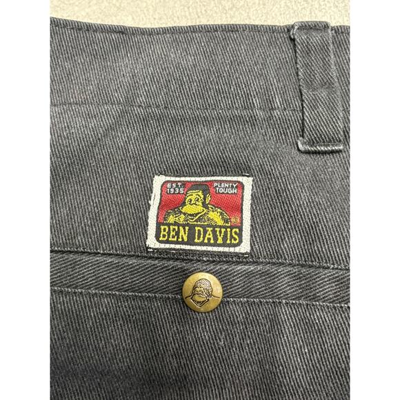 Ben Davis Pants Mens 48x30 Charcoal Twill Workwear Plenty Tough Patch Gray - Picture 8 of 9